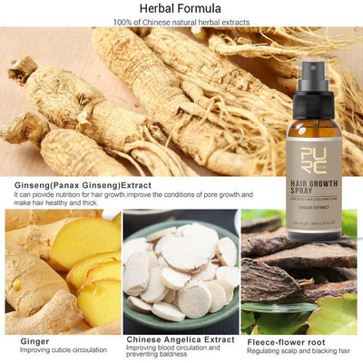 Purc Hair Growth Spray Natural Ginge